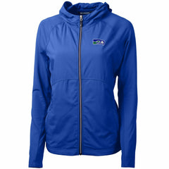 Seattle Seahawks Cutter & Buck Women's Throwback Logo Adapt Eco Knit Hybrid Recycled Full-Zip Hoodie - Royal online