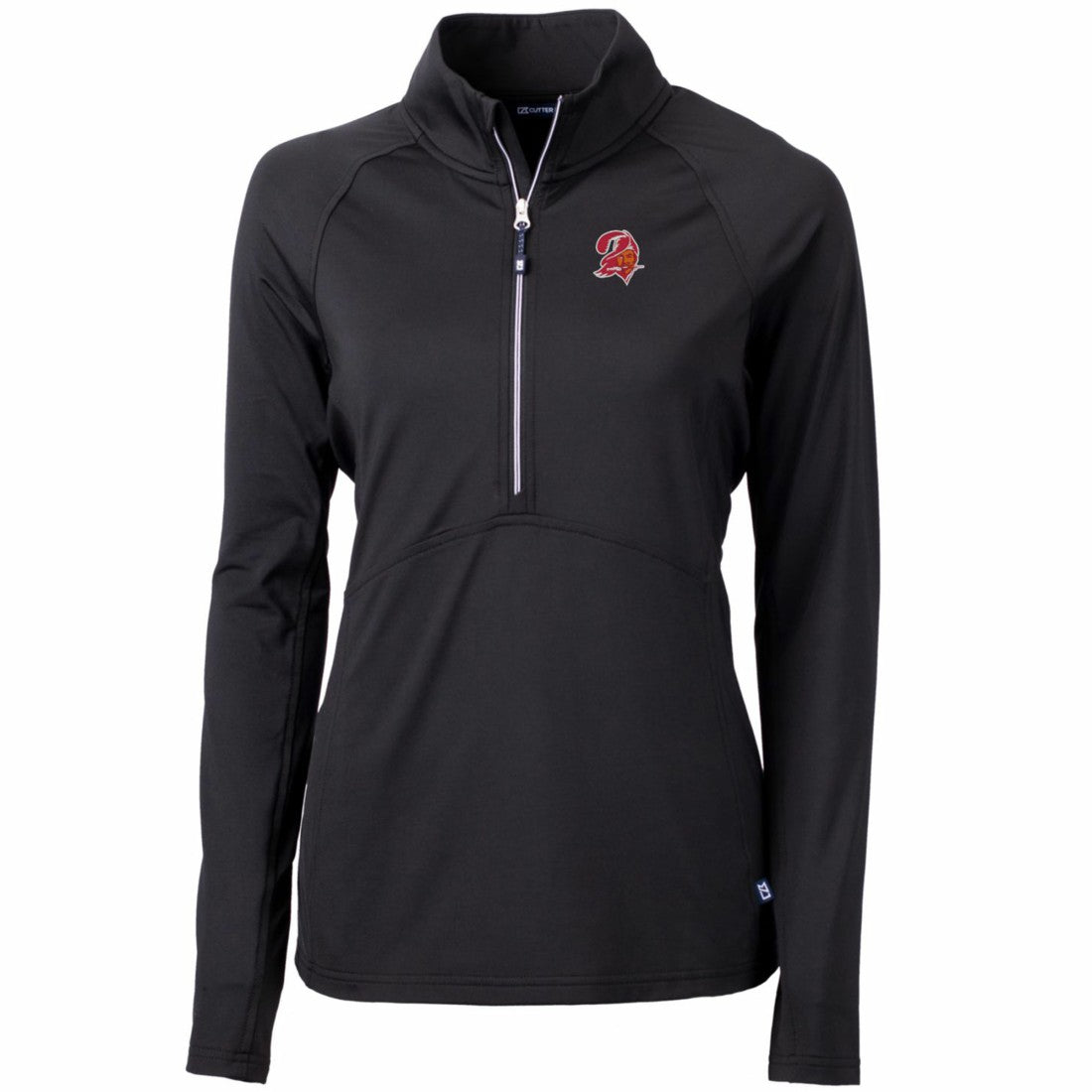 Tampa Bay Buccaneers Cutter & Buck Women's Throwback Logo Adapt Eco Knit Stretch Recycled Half-Zip Pullover Top - Black on sale