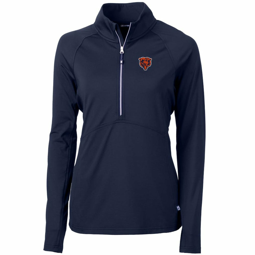 Chicago Bears Cutter & Buck Women's Throwback Logo Adapt Eco Knit Stretch Recycled Half-Zip Pullover Top - Navy outlet
