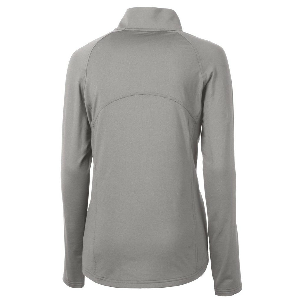 Denver Broncos Cutter & Buck Women's Throwback Logo Adapt Eco Knit Stretch Recycled Half-Zip Pullover Top - Gray discount