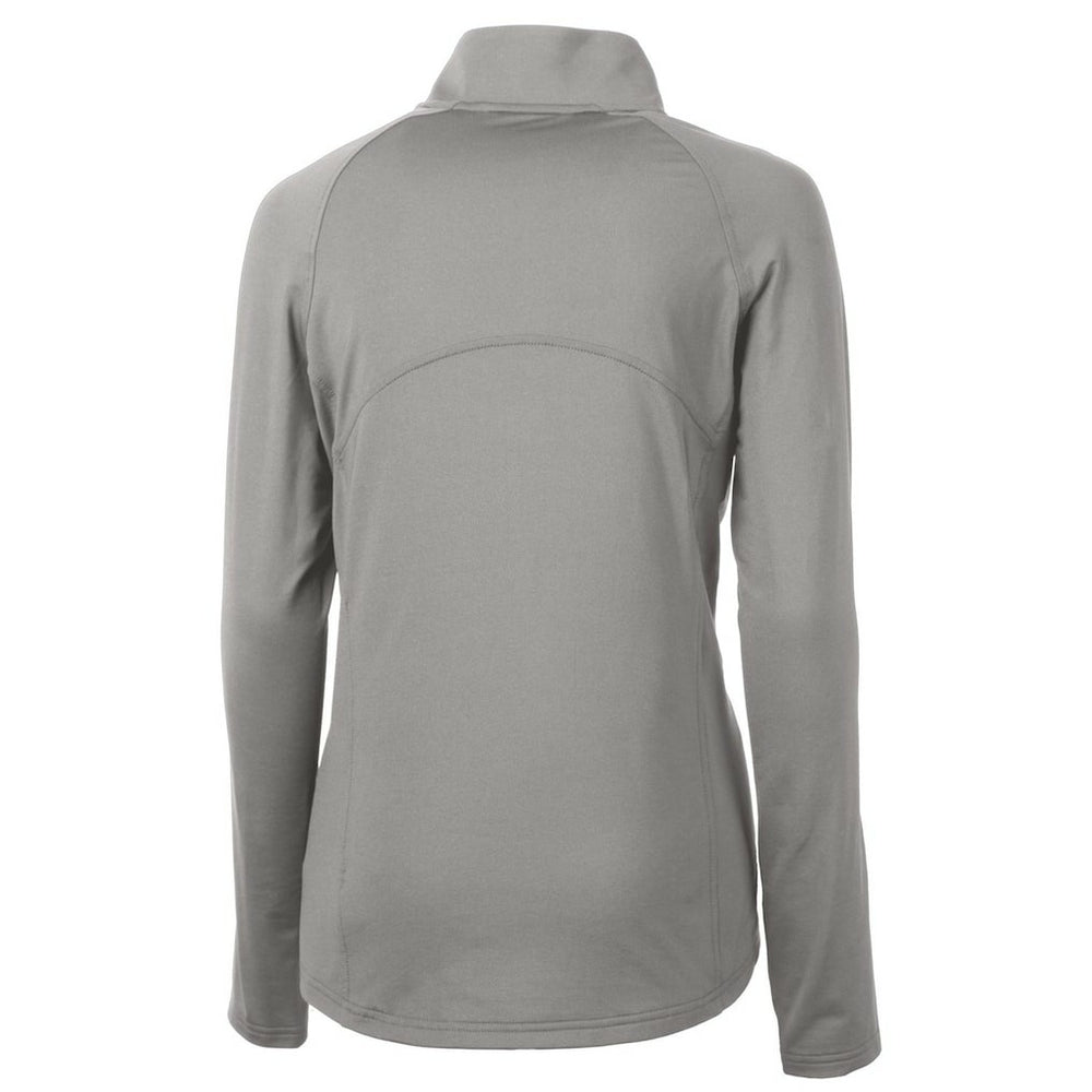 Denver Broncos Cutter & Buck Women's Throwback Logo Adapt Eco Knit Stretch Recycled Half-Zip Pullover Top - Gray discount