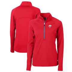 Buffalo Bills Cutter & Buck Women's Throwback Logo Adapt Eco Knit Stretch Recycled Half-Zip Pullover Top - Red cheap