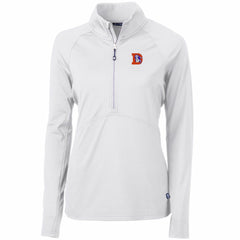 Denver Broncos Cutter & Buck Women's Throwback Logo Adapt Eco Knit Stretch Recycled Half-Zip Pullover Top - White sale