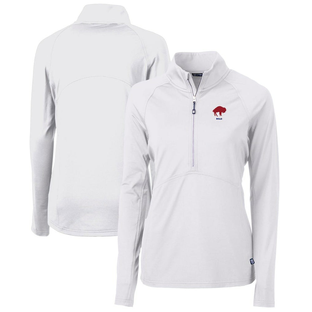 Buffalo Bills Cutter & Buck Women's Throwback Logo Adapt Eco Knit Stretch Recycled Half-Zip Pullover Top - White online