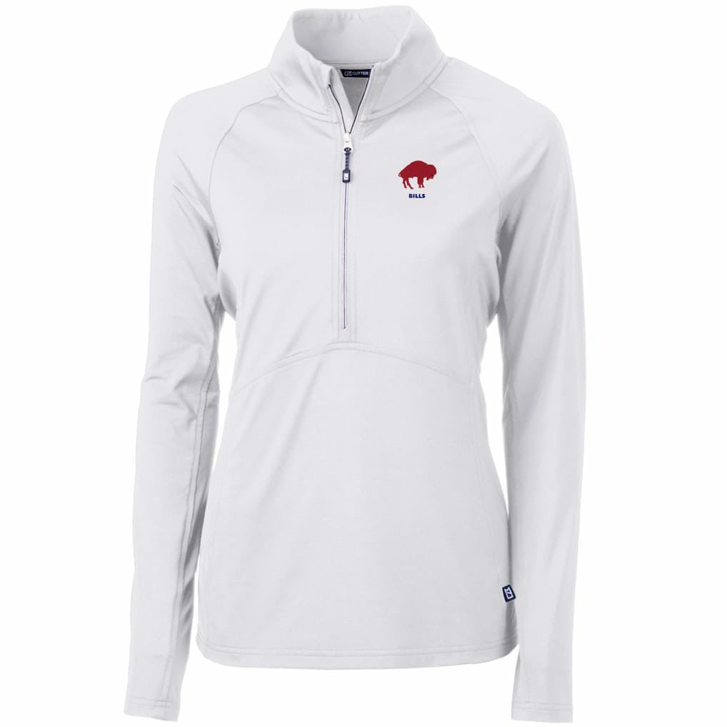 Buffalo Bills Cutter & Buck Women's Throwback Logo Adapt Eco Knit Stretch Recycled Half-Zip Pullover Top - White online