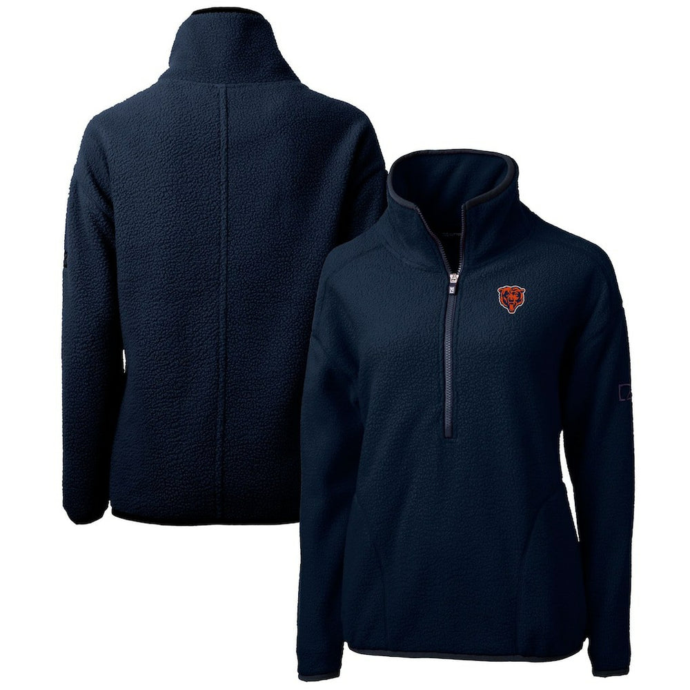 Chicago Bears Cutter & Buck Women's Throwback Logo Cascade Eco Sherpa Fleece Half-Zip Pullover Jacket - Navy outlet