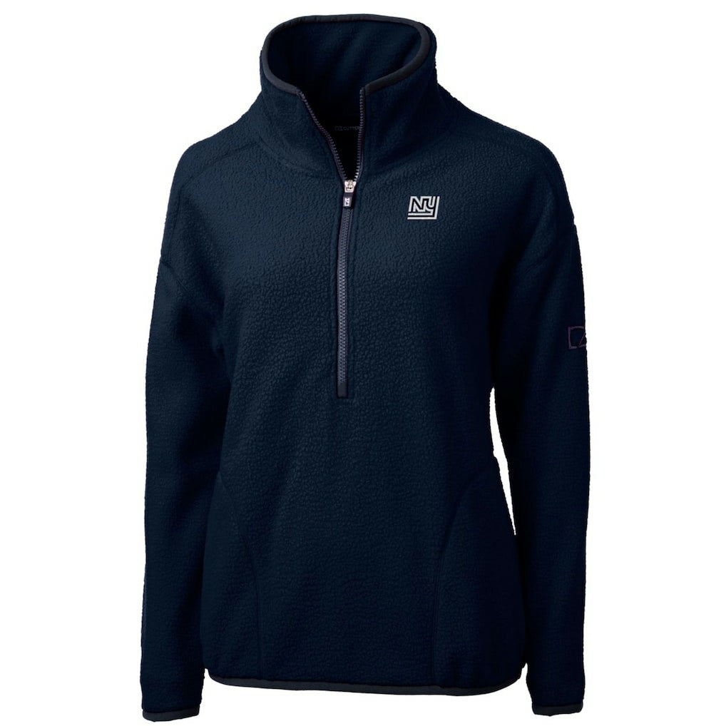 New York Giants Cutter & Buck Women's Throwback Logo Cascade Eco Sherpa Fleece Half-Zip Pullover Jacket - Navy outlet