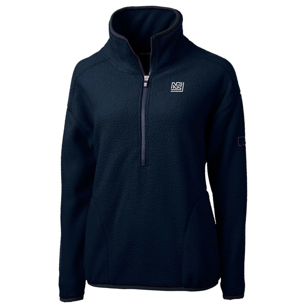 New York Giants Cutter & Buck Women's Throwback Logo Cascade Eco Sherpa Fleece Half-Zip Pullover Jacket - Navy outlet