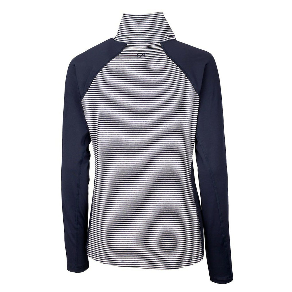 Los Angeles Chargers Cutter & Buck Women's Throwback Logo Forge Tonal Stripe Stretch Half-Zip Pullover Top - Navy online