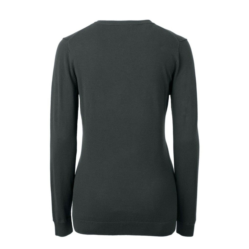 Cleveland Browns Cutter & Buck Women's Throwback Logo Lakemont Tri-Blend V-Neck Sweater - Heather Charcoal outlet