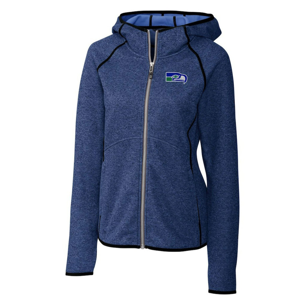 Seattle Seahawks Cutter & Buck Women's Throwback Logo Mainsail Full-Zip Jacket - Heather Royal sale