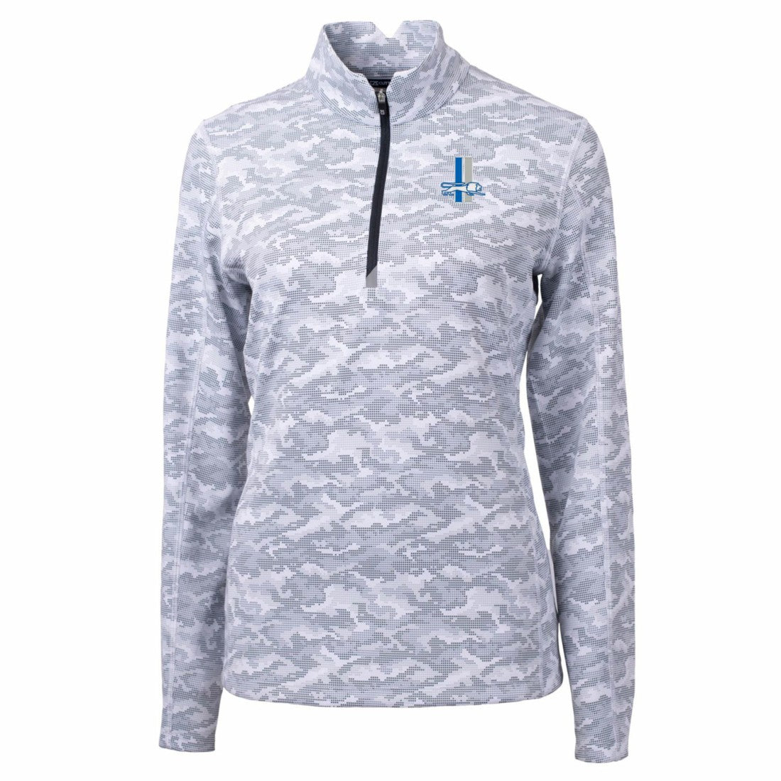 Detroit Lions Cutter & Buck Women's Throwback Logo Traverse Camo Quarter-Zip Pullover Top - Charcoal discount