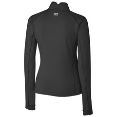 San Francisco 49ers Cutter & Buck Women's Throwback Logo Traverse Stretch Quarter-Zip Pullover Top - Black for sale