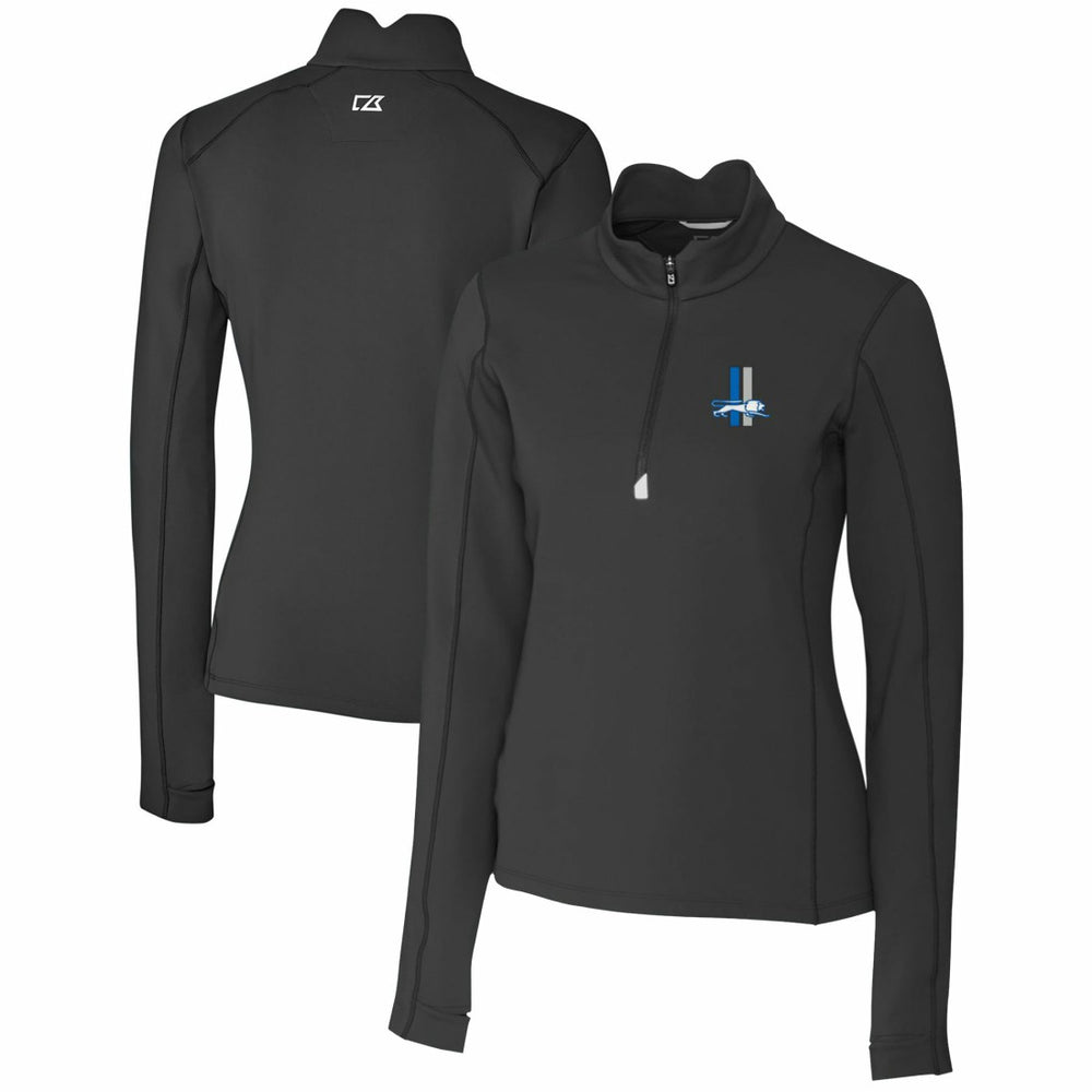 Detroit Lions Cutter & Buck Women's Throwback Logo Traverse Stretch Quarter-Zip Pullover Top - Black outlet