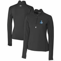 Detroit Lions Cutter & Buck Women's Throwback Logo Traverse Stretch Quarter-Zip Pullover Top - Black outlet