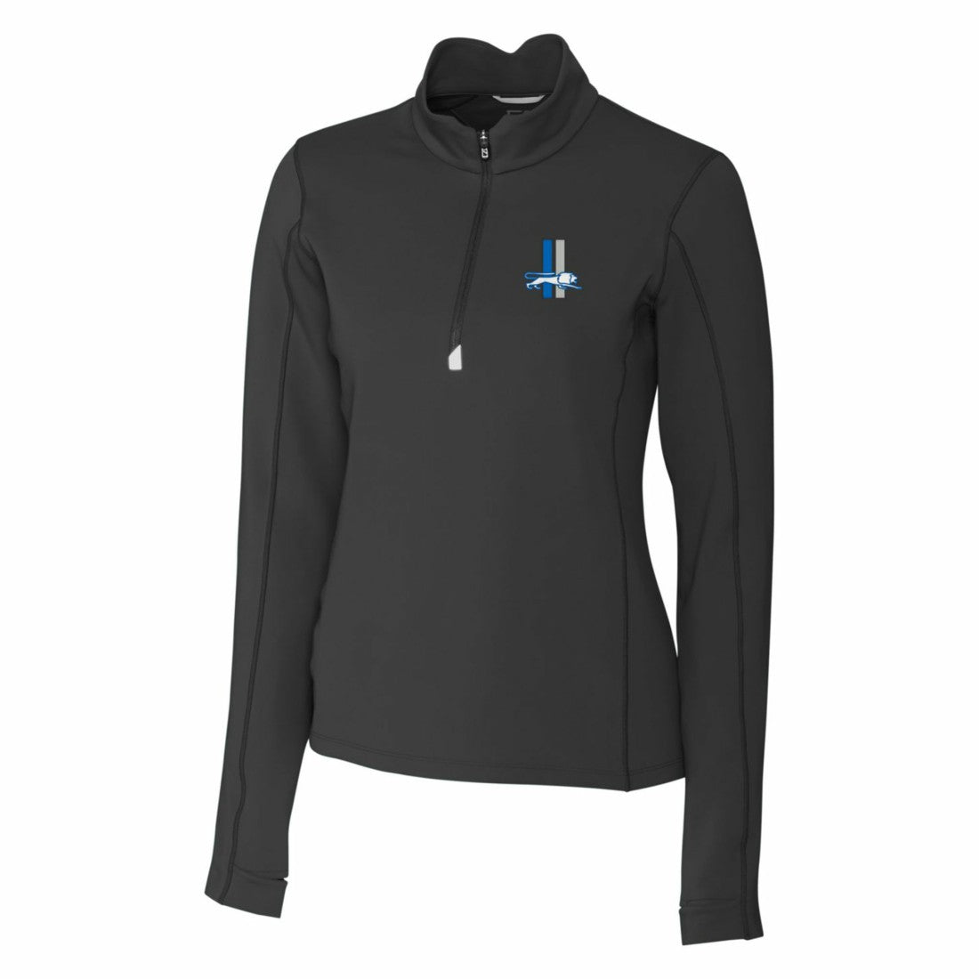 Detroit Lions Cutter & Buck Women's Throwback Logo Traverse Stretch Quarter-Zip Pullover Top - Black outlet