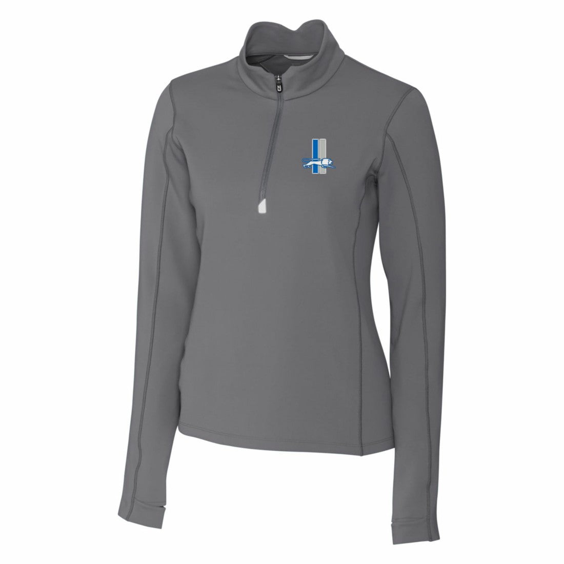 Detroit Lions Cutter & Buck Women's Throwback Logo Traverse Stretch Quarter-Zip Pullover Top - Steel sale