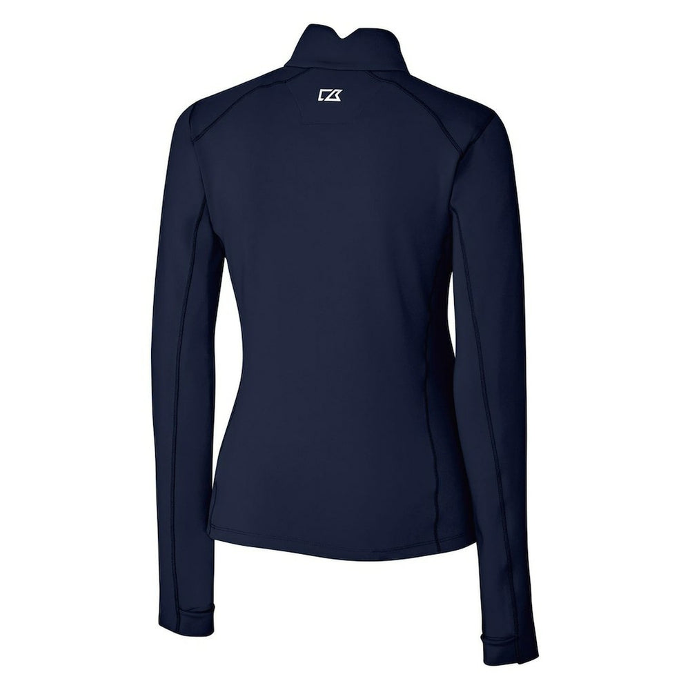 New York Giants Cutter & Buck Women's Throwback Logo Traverse Stretch Quarter-Zip Pullover Top - Navy for sale