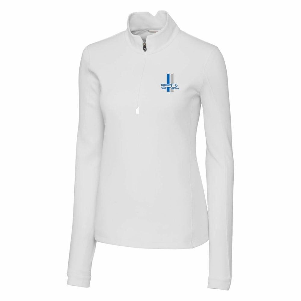 Detroit Lions Cutter & Buck Women's Throwback Logo Traverse Stretch Quarter-Zip Pullover Top - White sale