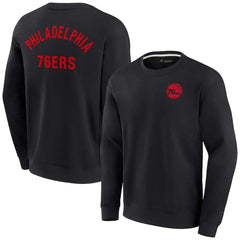 Philadelphia 76ers Unisex Elements Super Soft Fleece Pullover Sweatshirt - Black discount