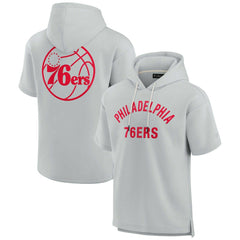 Philadelphia 76ers Unisex Elements Super Soft Fleece Short Sleeve Pullover Hoodie - Gray for sale