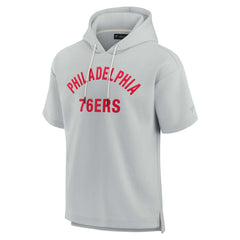 Philadelphia 76ers Unisex Elements Super Soft Fleece Short Sleeve Pullover Hoodie - Gray for sale