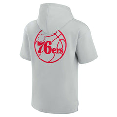 Philadelphia 76ers Unisex Elements Super Soft Fleece Short Sleeve Pullover Hoodie - Gray for sale