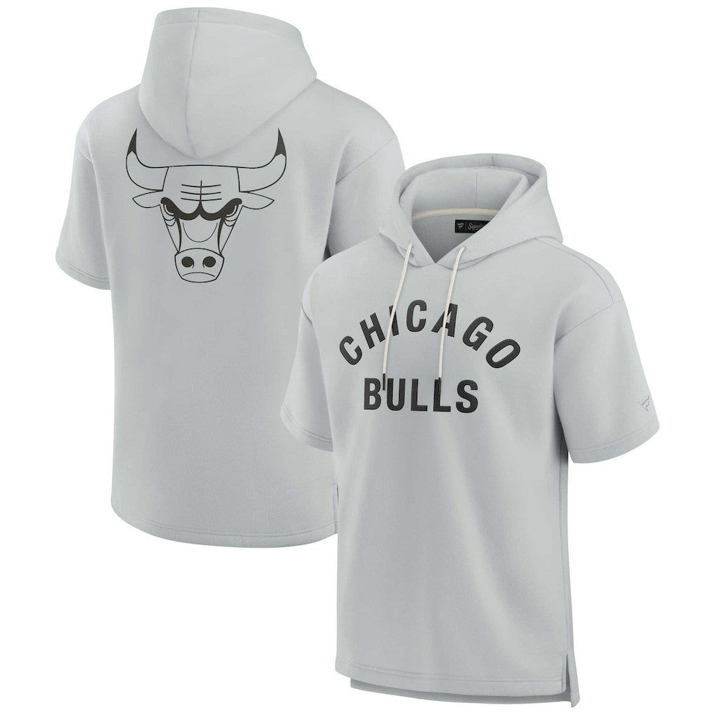 Chicago Bulls Unisex Elements Super Soft Fleece Short Sleeve Pullover Hoodie sale - Gray shop