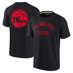 Philadelphia 76ers Unisex Elements Super Soft Short Sleeve T-Shirt - Black discount