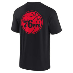 Philadelphia 76ers Unisex Elements Super Soft Short Sleeve T-Shirt - Black discount
