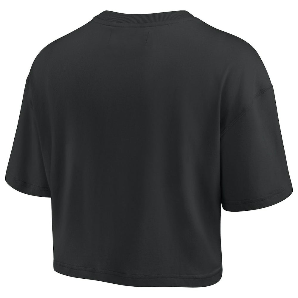 Philadelphia 76ers Women's Elements Super Soft Boxy Cropped T-Shirt - Black on sale