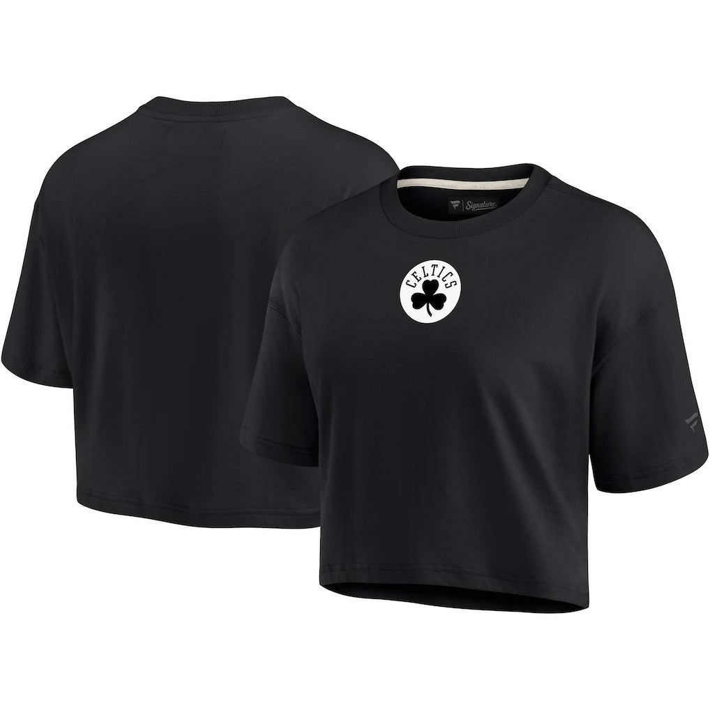 Boston Celtics Women's Elements Super Soft Boxy Cropped T-Shirt - Black sale