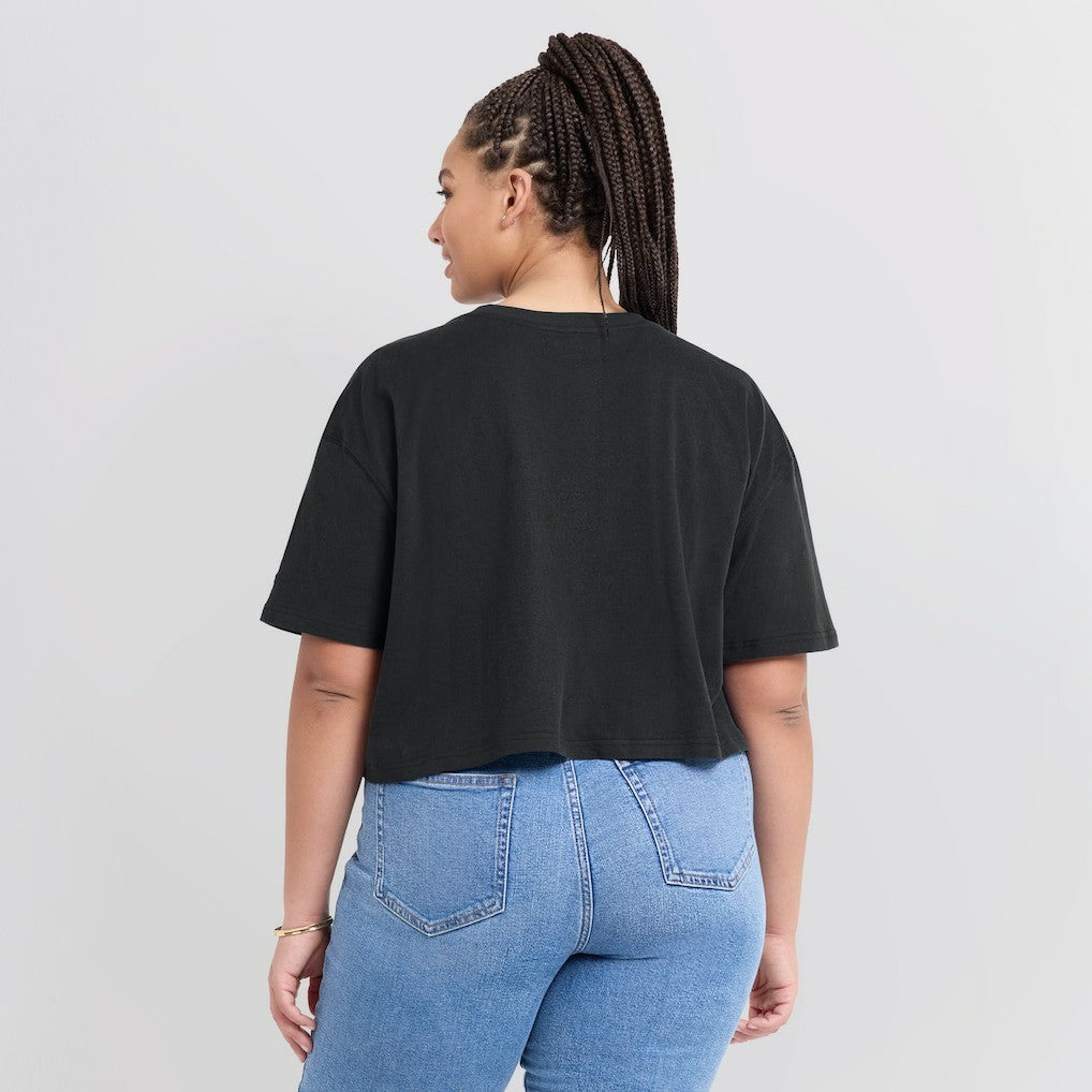 Boston Celtics Women's Elements Super Soft Boxy Cropped T-Shirt - Black sale
