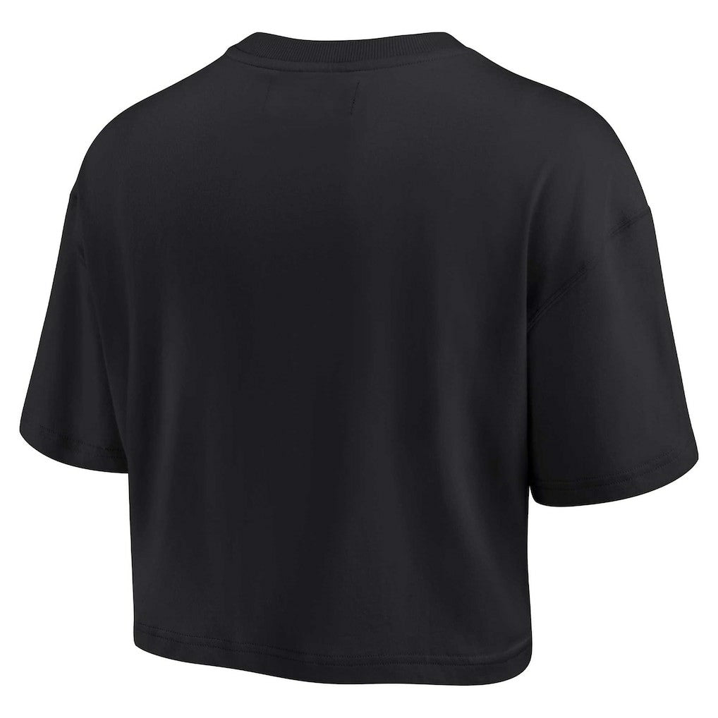 Chicago Bulls Women's Elements Super Soft Boxy Cropped T-Shirt sale - Black for sale