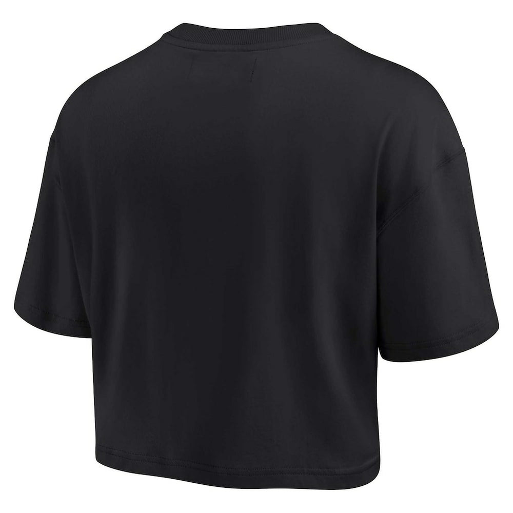 Chicago Bulls Women's Elements Super Soft Boxy Cropped T-Shirt sale - Black for sale