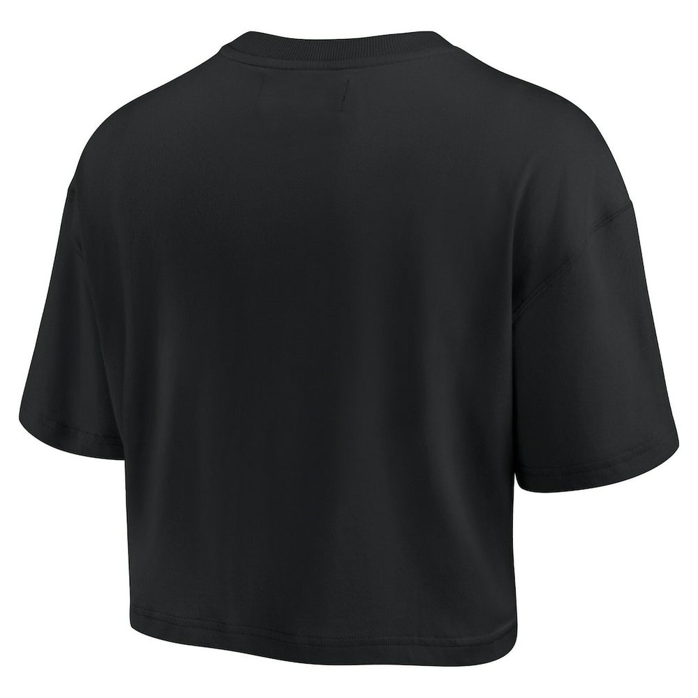 Golden State Warriors Women's Elements Super Soft Boxy Cropped T-Shirt sale - Black outlet