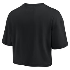 Golden State Warriors Women's Elements Super Soft Boxy Cropped T-Shirt sale - Black outlet
