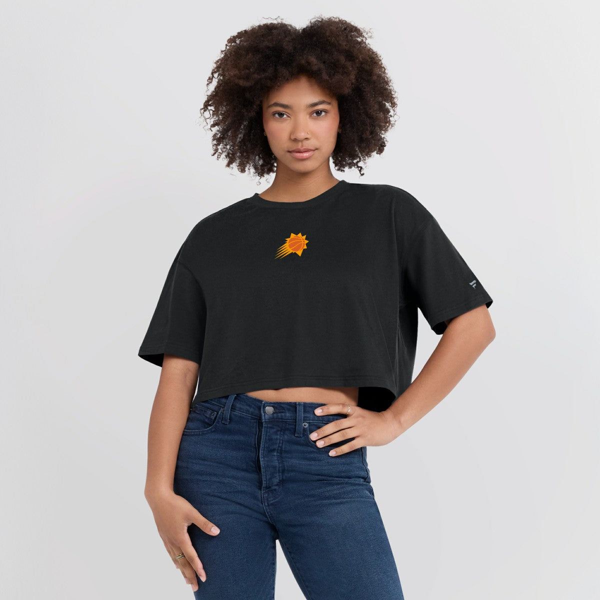Phoenix Suns Women's Elements Super Soft Boxy Cropped T-Shirt - Black discount