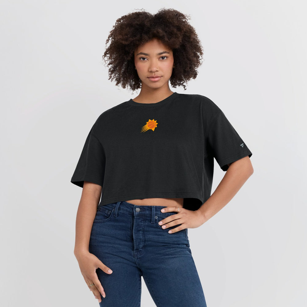 Phoenix Suns Women's Elements Super Soft Boxy Cropped T-Shirt - Black discount