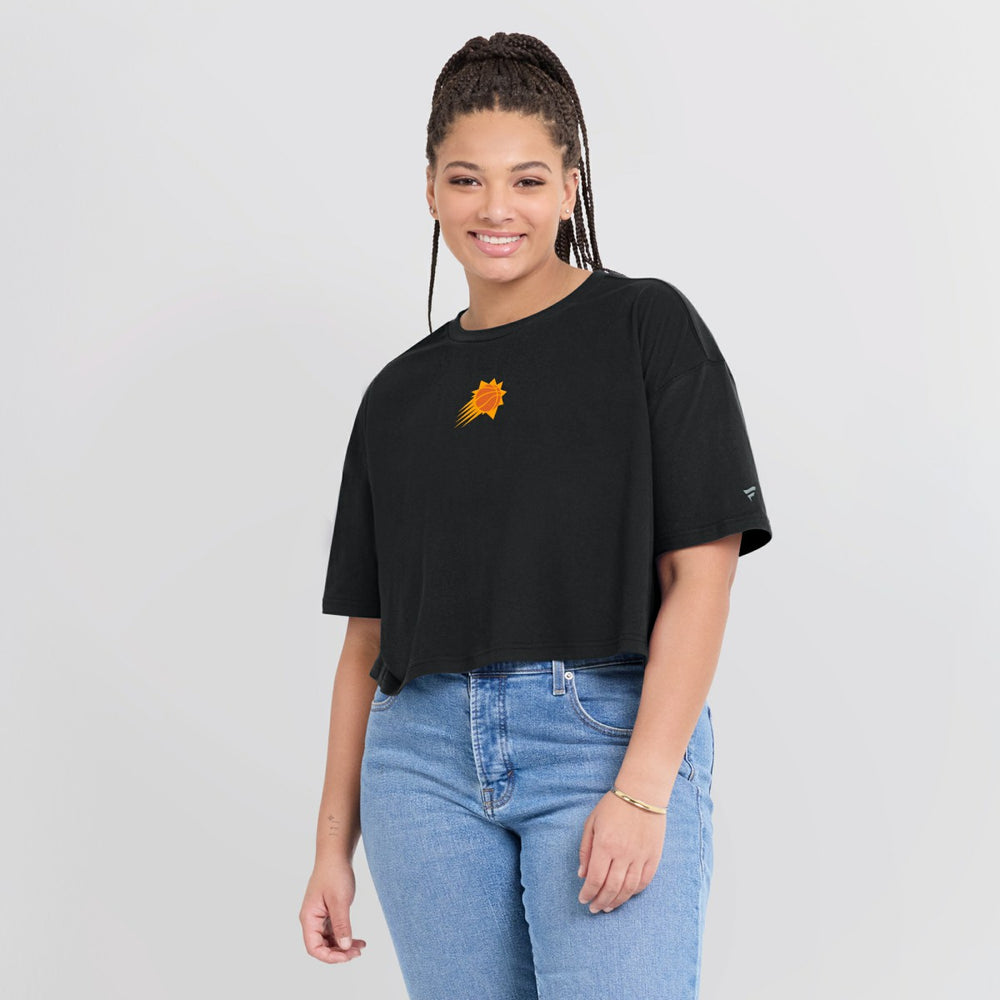Phoenix Suns Women's Elements Super Soft Boxy Cropped T-Shirt - Black discount
