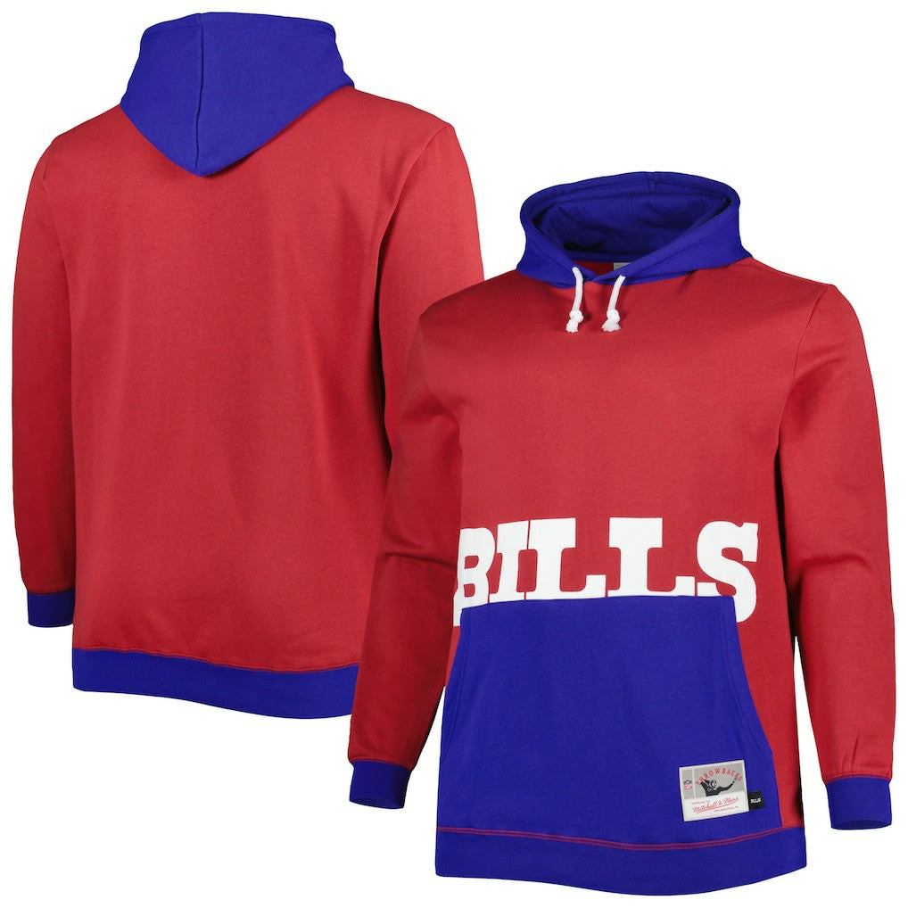 Buffalo Bills Big & Tall Big Face Pullover Hoodie - Red/Royal outlet