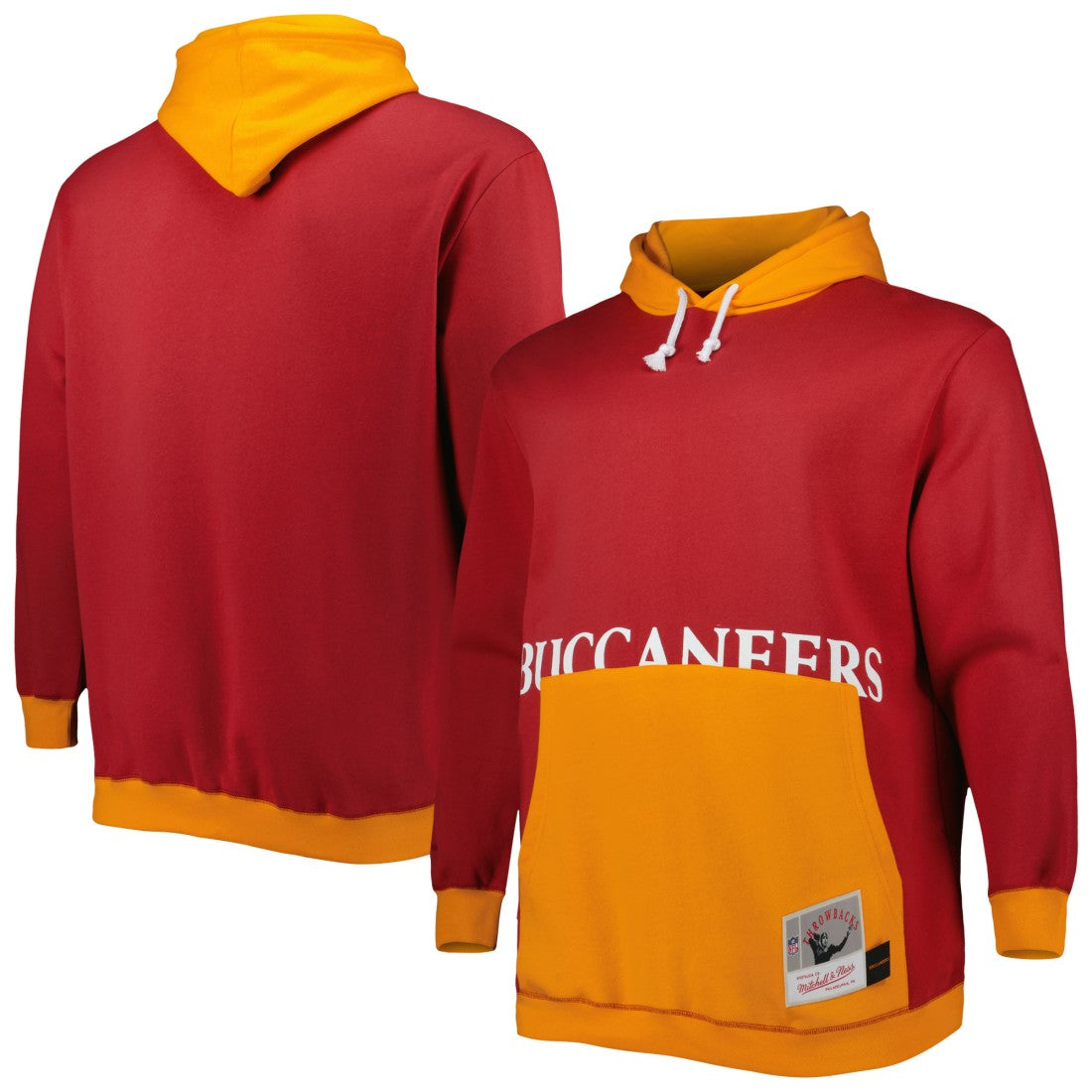 Tampa Bay Buccaneers Big & Tall Big Face Pullover Hoodie - Red/Orange on sale
