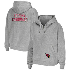 Arizona Cardinals WEAR by Erin Andrews Women's Team Full-Zip Hoodie - Heathered Gray outlet