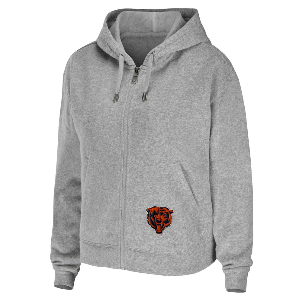 Chicago Bears WEAR by Erin Andrews Women's Team Full-Zip Hoodie - Heathered Gray online