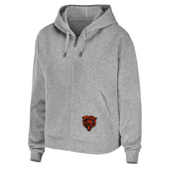 Chicago Bears WEAR by Erin Andrews Women's Team Full-Zip Hoodie - Heathered Gray online