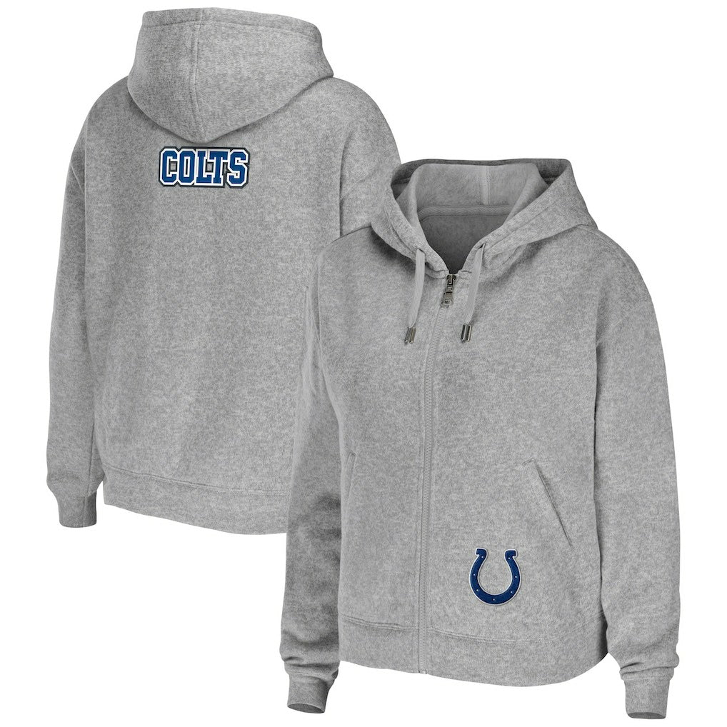Indianapolis Colts WEAR by Erin Andrews Women's Team Full-Zip Hoodie - Heathered Gray outlet