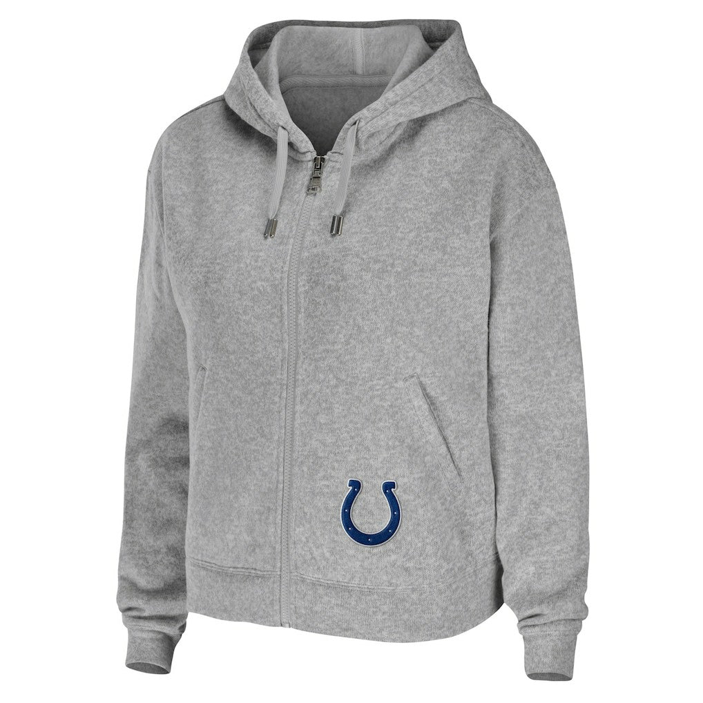 Indianapolis Colts WEAR by Erin Andrews Women's Team Full-Zip Hoodie - Heathered Gray outlet