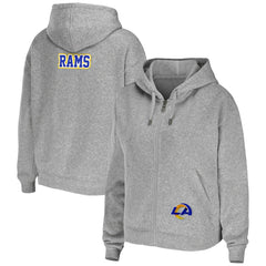 Los Angeles Rams WEAR by Erin Andrews Women's Team Full-Zip Hoodie - Heathered Gray cheap