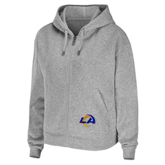Los Angeles Rams WEAR by Erin Andrews Women's Team Full-Zip Hoodie - Heathered Gray cheap