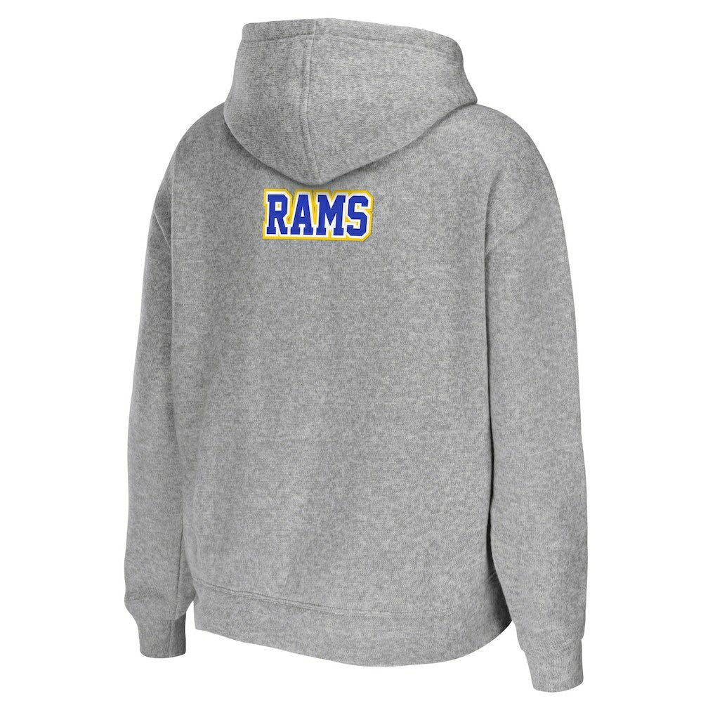 Los Angeles Rams WEAR by Erin Andrews Women's Team Full-Zip Hoodie - Heathered Gray cheap